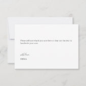 グレーイエロー水玉模様フラットサンキューカード サンキューカード (裏面)