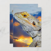 グレーイグアナの夕焼け 招待状 (正面/裏面)