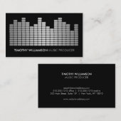 グレーイコライザミュージシャン、DJ、バンドビジネスカード 名刺 (正面/裏面)