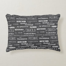 グレーイタリアンレストランピザ名タイポグラフィック