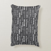 グレーイタリアンレストランピザ名タイポグラフィック アクセントクッション (裏面(縦))