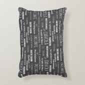 グレーイタリアンレストランピザ名タイポグラフィック アクセントクッション (正面(垂直))