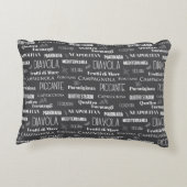 グレーイタリアンレストランピザ名タイポグラフィック アクセントクッション (裏面)