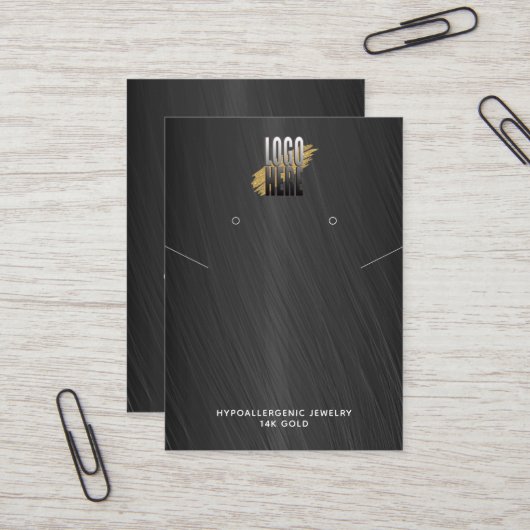 グレーイヤングのネックレスディスプレイロゴソーシャルメディア 名刺 (正面/裏面インサイチュ)