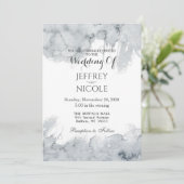 グレーインクエレガントモダン結婚式招待状 招待状 (スタンド正面)