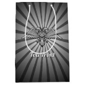 グレーイーグルと2つのヘッド抱き枕 ミディアムペーパーバッグ (正面)