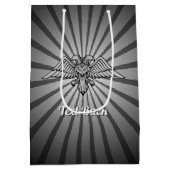 グレーイーグルと2つのヘッド抱き枕 ミディアムペーパーバッグ (裏面)