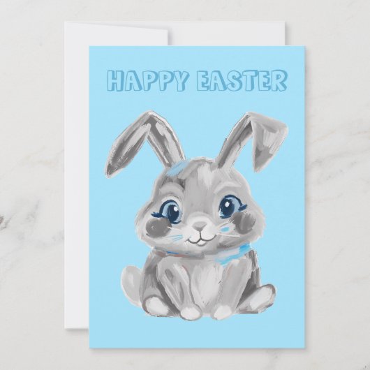 グレーイースターバニープリスクール先生ブルーイースター シーズンカード (正面)