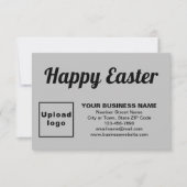 グレーイースタービジネスフラットグリーティングカード カード (正面)