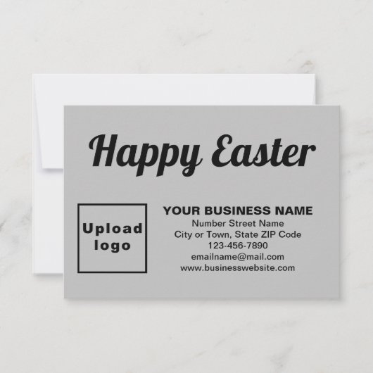 グレーイースタービジネスフラットグリーティングカード カード (正面)