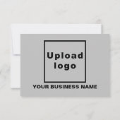 グレーイースタービジネスフラットグリーティングカード カード (裏面)