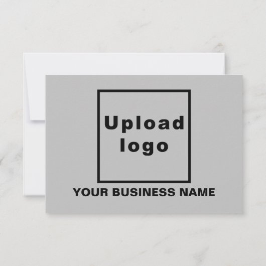 グレーイースタービジネスフラットグリーティングカード カード (裏面)