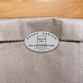 グレーイースタービジネス楕円シェイプステッカー 楕円形シール