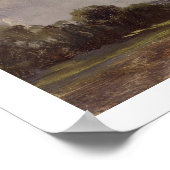 グレーウィンディースカイの風景、c.1821-30 (油on p) ポスター (角)