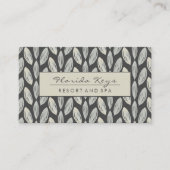 グレーウィーヴリーフオンダークグレーデザイン 名刺 (正面)