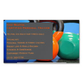 グレーウェイトジムパーソナルトレーナーフィットネスセンター マグネット名刺 (正面)