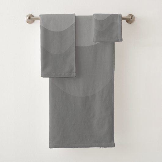 グレーウェーブイストライプモダン バスタオルセット (インサイチュ)