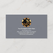 グレーウェーブライン金ゴールド魚救命ブイ省 名刺 (裏面)