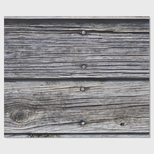 グレーウエザーボードバーンサイディング効果 ラッピングペーパー (フラット)