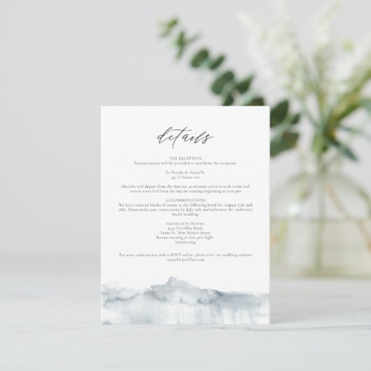 グレーウォータカラースプラッシュフィラデルフィア詳細カード 招待状 (スタンド正面)