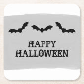 グレーウォーターこうもりハロウィーン紙コースター スクエアペーパーコースター (正面)
