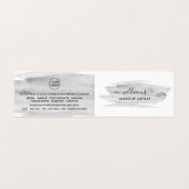 グレーウォーターのカラーブラッシュストローク、メイクアップアーティストロイヤリティ 名刺 (外部フラット)