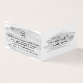 グレーウォーターのカラーブラッシュストローク、メイクアップアーティストロイヤリティ 名刺 (外部)