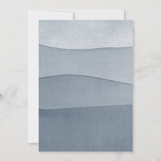 グレーウォーターの色の男の子最初の聖餐式 招待状 (裏面)