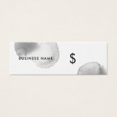 グレーウォーターカラースプラッシュホワイトモダンプライスラベル (正面)