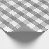 グレーウォーターカラーバッファロープレイドラッピング紙 ラッピングペーパー (角)