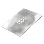 グレーウォーターカラーペサックランチョンマット ノートパッド (アングル)