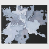 グレーウォーターカラーマーブルゴシック ラッピングペーパー (フラット)