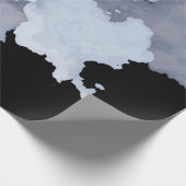 グレーウォーターカラーマーブルゴシック ラッピングペーパー (角)