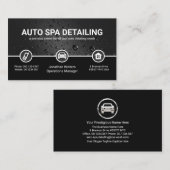 グレーウォータードロップ特殊縁ど自動車洗車 名刺 (正面/裏面)