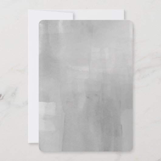 グレーウォーターモダンミニマル誕生写真 案内状 (裏面)