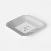 グレーウォーター結婚カラー紙プレート ペーパープレート (傾斜あり)