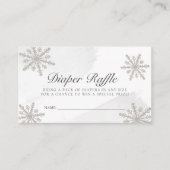 グレーウォーター色の雪おむつラッフルチケット エンクロージャーカード (正面)