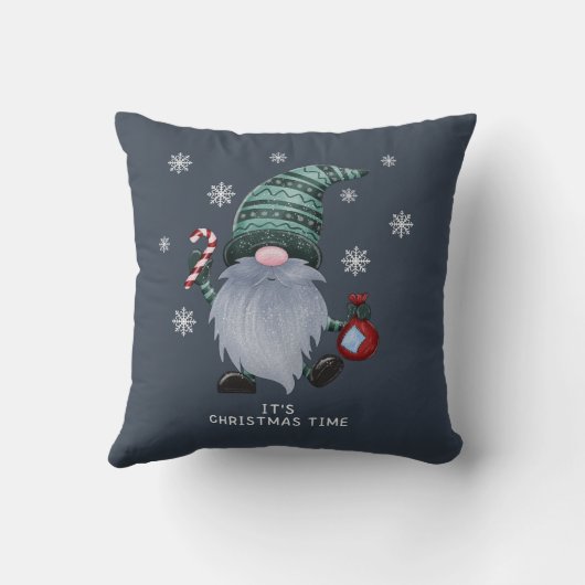 グレーウォーター色スカンジナビアのクリスマス格言 クッション (裏面)