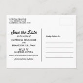 グレーウォーター色スプラッシュ |日付はがきを保存 案内ポストカード (裏面)