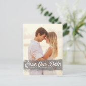 グレーウォーター色スプラッシュ |日付はがきを保存 案内ポストカード (スタンド正面)