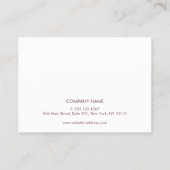 グレーウォーター色AfterCare for Lash Extensionsバス 名刺 (裏面)