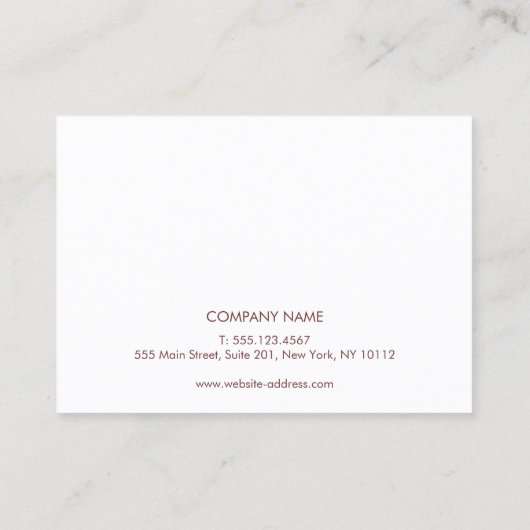 グレーウォーター色AfterCare for Lash Extensionsバス 名刺 (裏面)