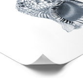 グレーウォールアートシーシェルアートプリント#12ビーチデコール ポスター (角)