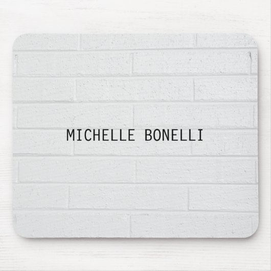 グレーウォールブリックデザインプレインレガブルモダン マウスパッド (正面)