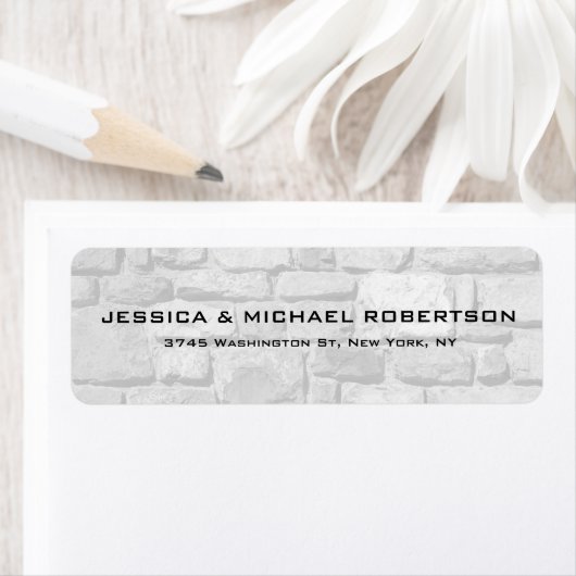 グレーウォールプレーンエレガントトレンディーファミリ ラベル (インサイチュ)