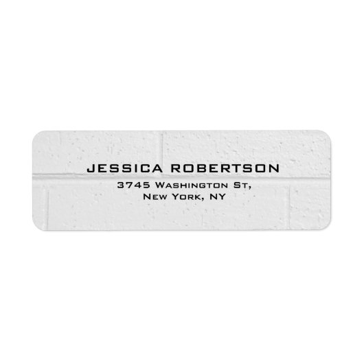 グレーウォールプレーンエレガントトレンディー ラベル (正面)