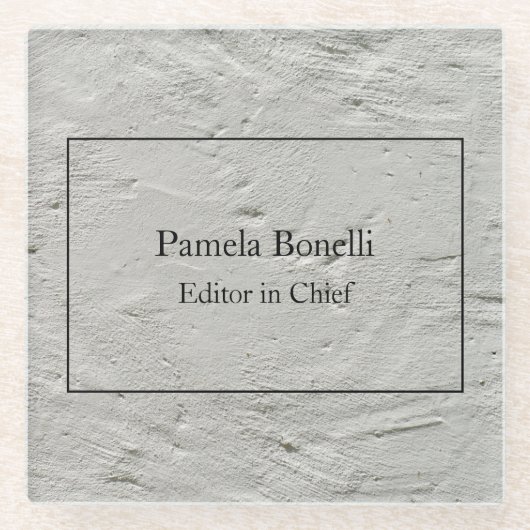 グレーウォールプロフェッショナルユニーククラシカルシンプル ガラスコースター (正面)