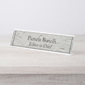 グレーウォールプロフェッショナルユニーククラシカルシンプル デスクネームプレート (正面)