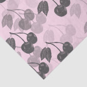 グレーウッドカットさくらんぼデザインオンピかわいらしンク 薄葉紙 (詳細)