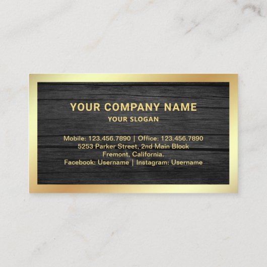 グレーウッドゴールドフォイル実在エステートフォト不動産仲介業者 名刺 (裏面)